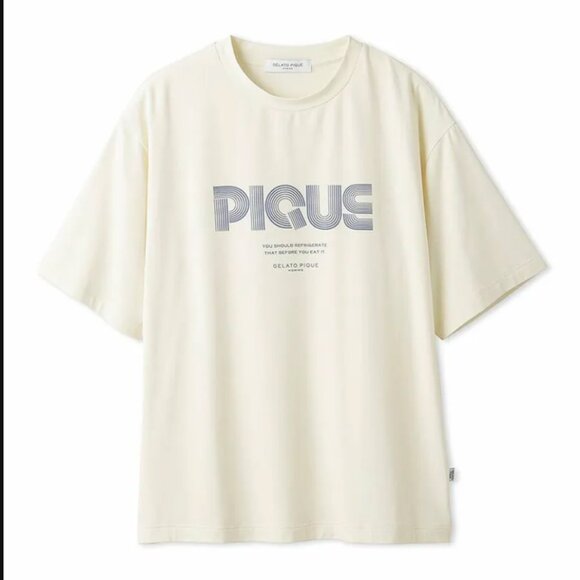 Gelato Pique Men's Cream Graphic Crewneck Tee Shirt Blue Casual Soft Medium - Picture 8 of 8
